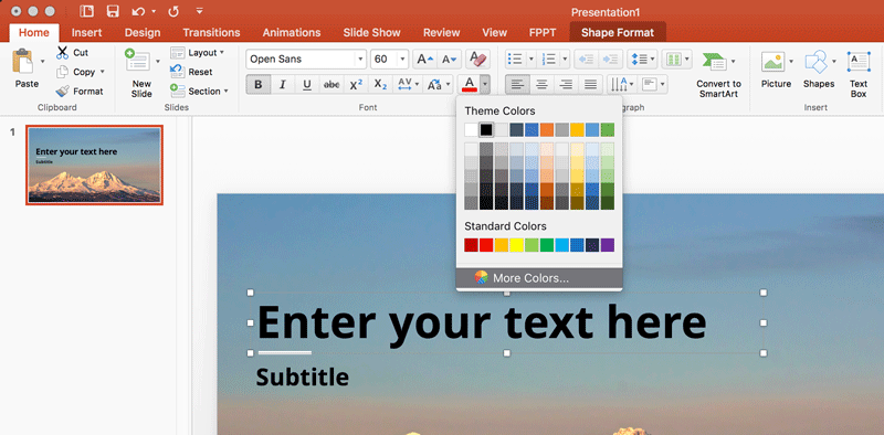 Font Rgb Colors In Powerpoint For Mac